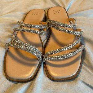 A New Day Sequin strap sandals Size 9